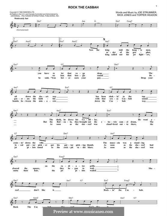 Rock the Casbah (The Clash) by J. Strummer, M. Jones, T