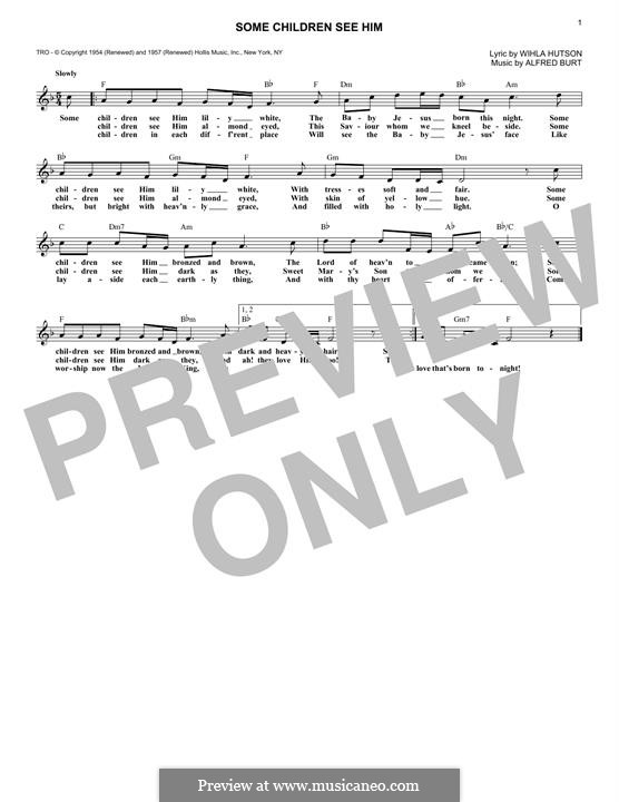 Some Children See Him by A. Burt sheet music on MusicaNeo