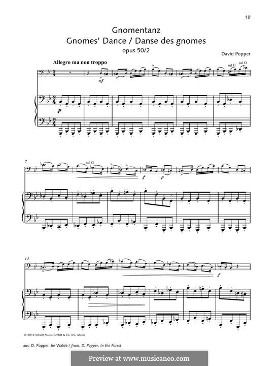 Gnomes' Dance by D. Popper sheet music on MusicaNeo