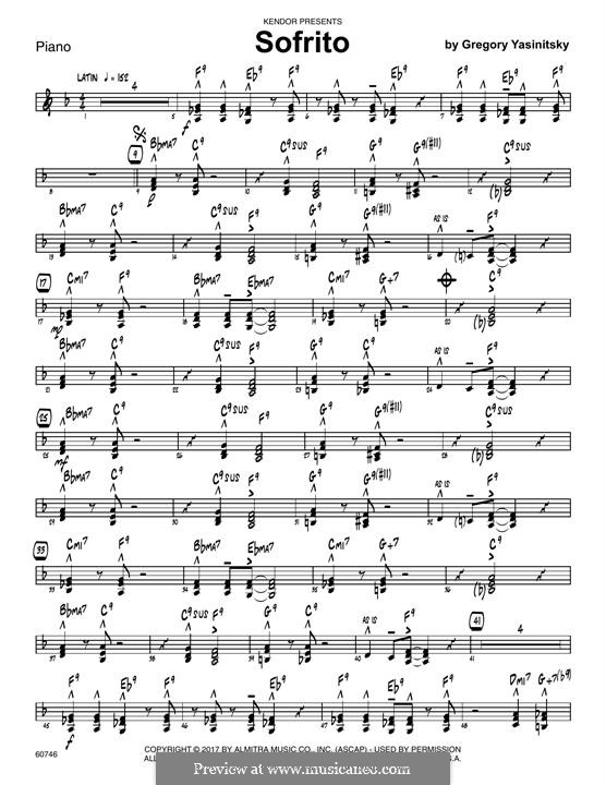 Sofrito by G. Yasinitsky sheet music on MusicaNeo