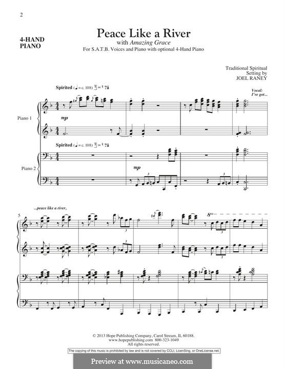 Peace Like a River by folklore sheet music on MusicaNeo