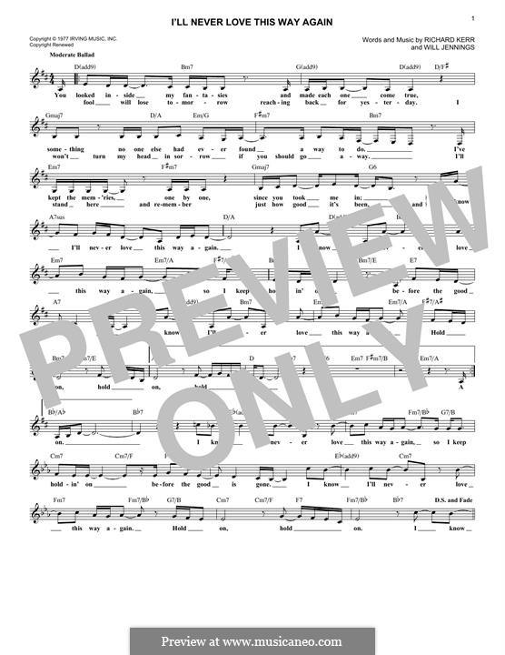 I'll Never Love This Way Again (Dionne Warwick) by R. Kerr, W. Jennings