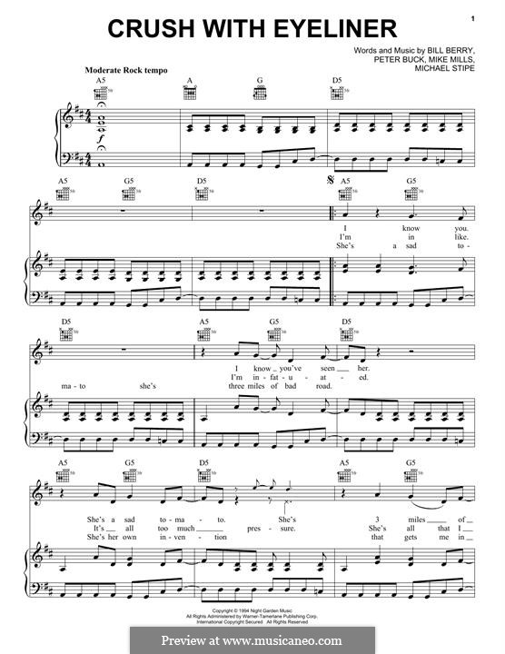 Crush With Eyeliner (R.E.M.) by M. Mills, M. Stipe, P. Buck, W. Berry