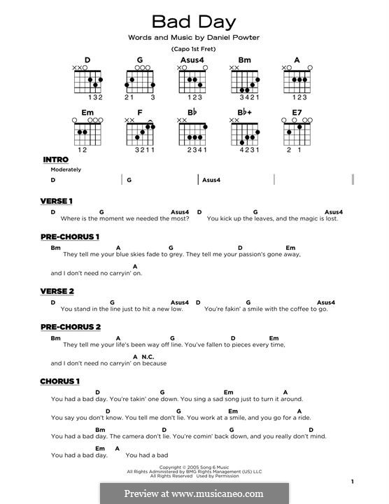 Bad Day Ukulele Chords corona.dothome.co.kr