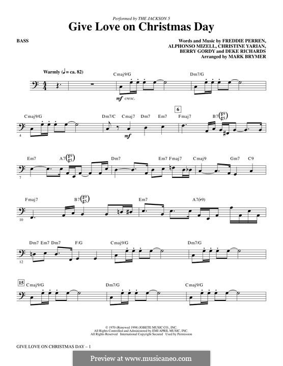 Johnny Gill Give Love On Christmas Day Lyrics Give Love on Christmas Day by A. Mizell, C.Y. Perren, F. Perren on