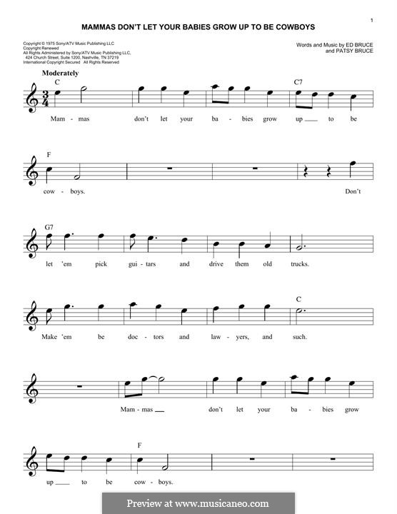 Mammas don't Let Your Babies Grow Up To Be Cowboys (Waylon Jennings