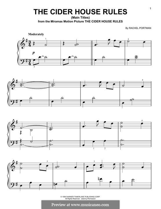 The Cider House Rules (Main Titles) by R. Portman on MusicaNeo