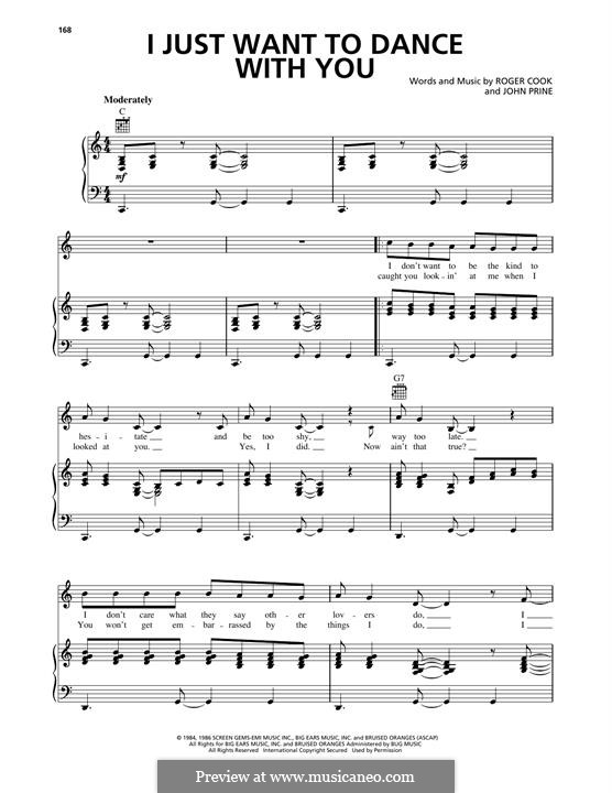 I Just Want To Dance with You by J. Prine, R. Cook on MusicaNeo