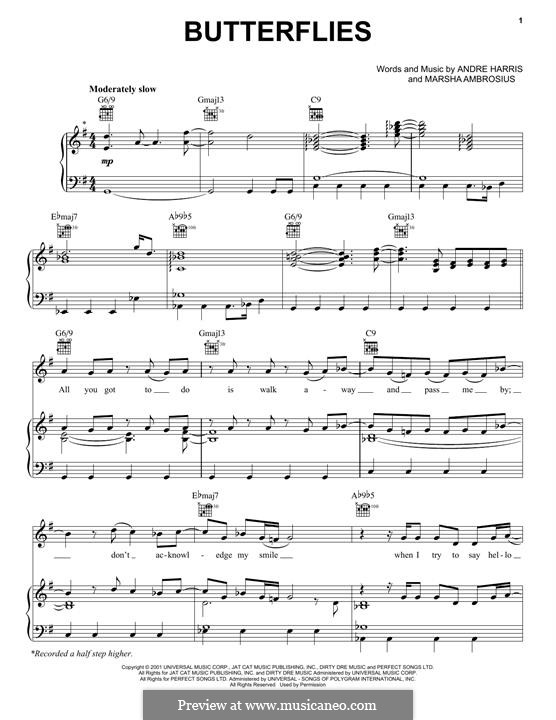 Butterflies (Michael Jackson) by A. Harris, M. Ambrosius on MusicaNeo