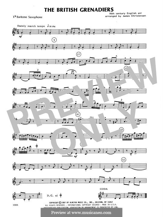 The British Grenadiers by folklore sheet music on MusicaNeo