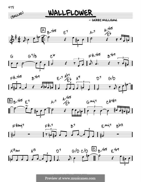 Wallflower by G. Mulligan sheet music on MusicaNeo