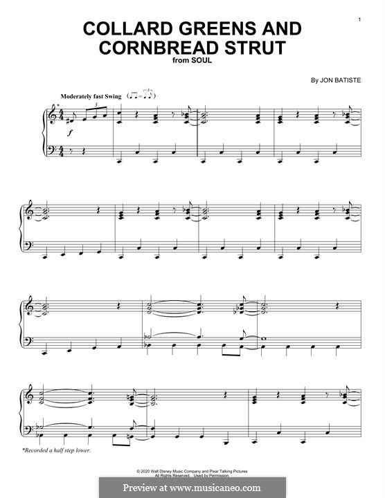 Collard Greens And Cornbread Strut (from Soul) by J. Batiste on MusicaNeo