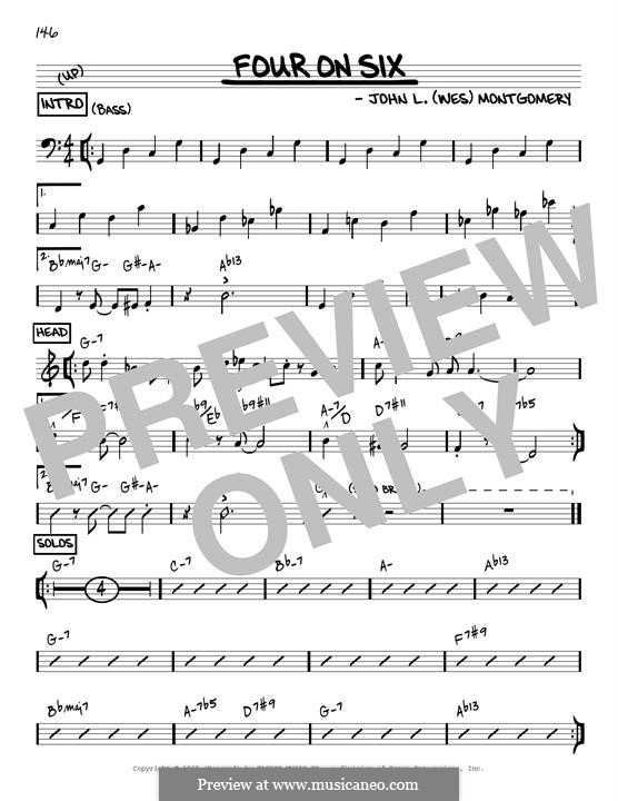 Four on Six by Wes Montgomery sheet music on MusicaNeo