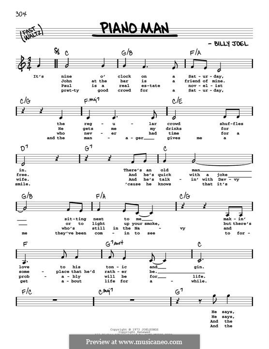 Piano Man Uke Chords rangos.vn