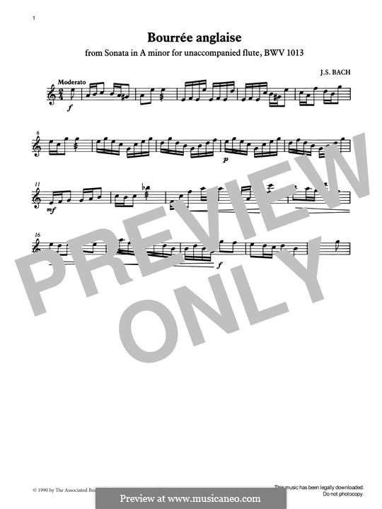 Partita for Flute in A Minor, BWV 1013 by J.S. Bach on MusicaNeo