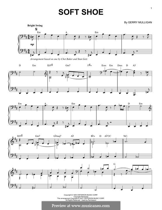 Soft Shoe by G. Mulligan sheet music on MusicaNeo