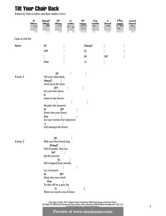 Tilt Your Chair Back (Flatland Cavalry) by C. Cordero on MusicaNeo