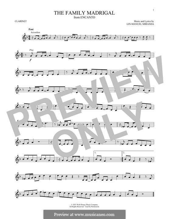 The Family Madrigal (from Encanto) by L. Miranda sheet music on MusicaNeo