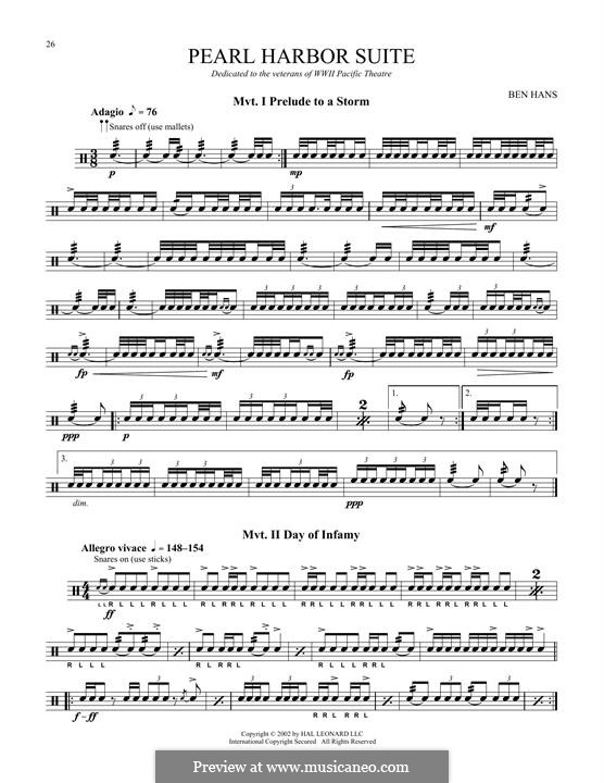 Pearl Harbor Suite by B. Hans sheet music on MusicaNeo