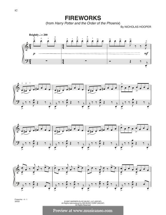 Fireworks (from Harry Potter And The Order Of The Phoenix) by N. Hooper