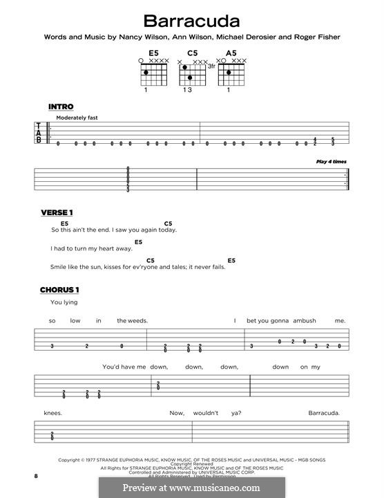 Barracuda (Heart) by A. Wilson, M. Derosier, N. Wilson, R. Fisher on