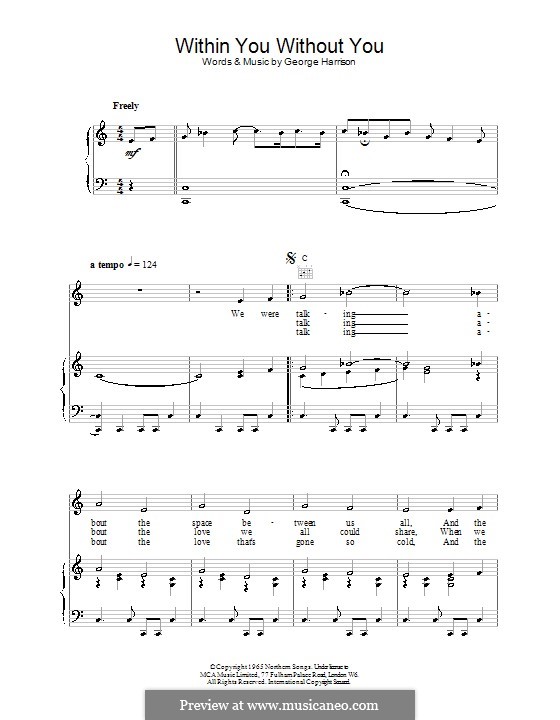 Within You without You (The Beatles) by G. Harrison on MusicaNeo