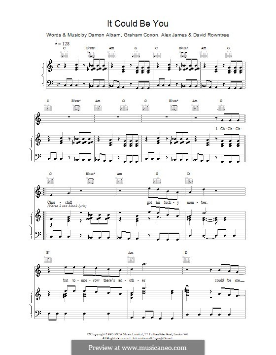 It Could Be You (Blur) by Alex James, D. Albarn, D. Rowntree, G. Coxon