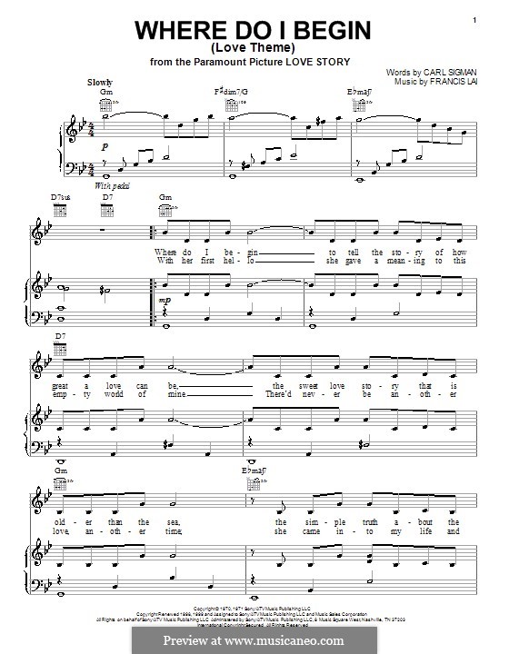 Where Do I Begin (Theme from Love Story) by F. Lai on