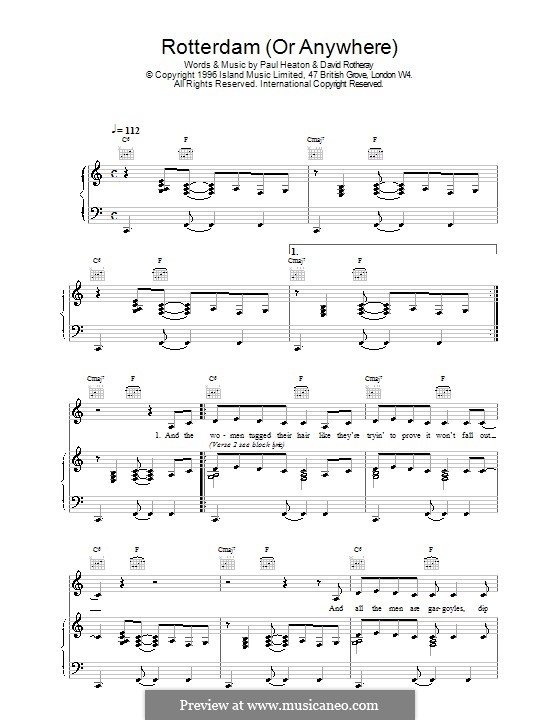 Rotterdam (The Beautiful South) by D. Rotheray, P. Heaton on MusicaNeo