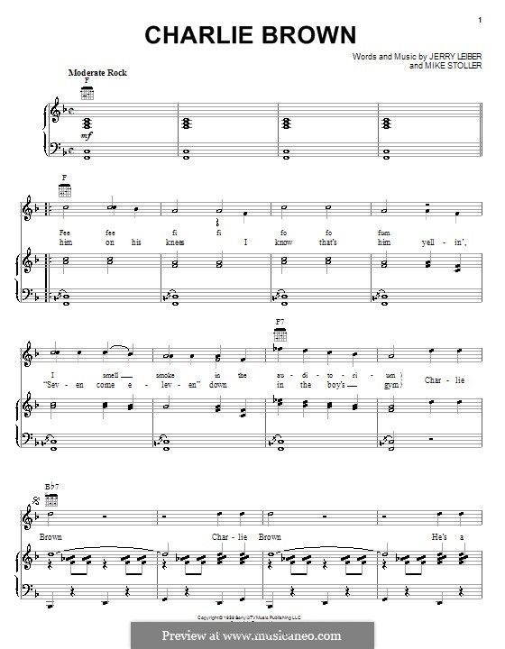 Charlie Brown (The Coasters) by J. Leiber, M. Stoller on MusicaNeo