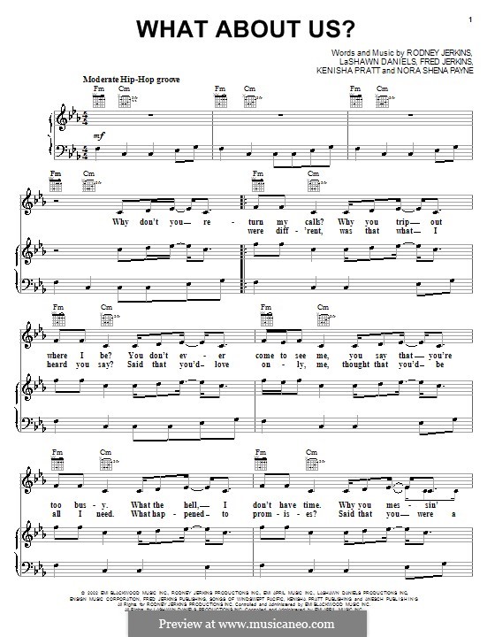 What About Us? (Brandy) by F. Jerkins III, K. Pratt, L. Daniels, N