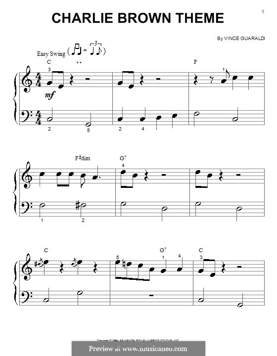 Charlie Brown Theme (from A Boy Named Charlie Brown) by V. Guaraldi on MusicaNeo
