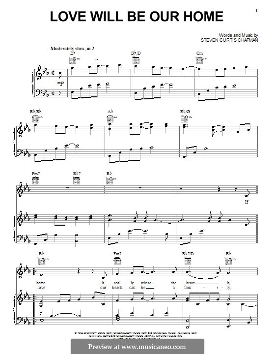Love Will Be Our Home by S.C. Chapman sheet music on MusicaNeo