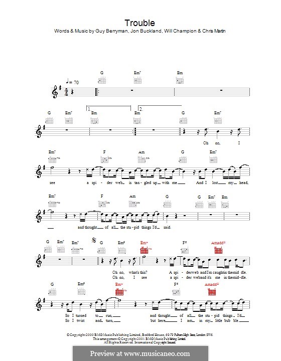 Trouble (Coldplay) by C. Martin, G. Berryman, J. Buckland, W. Champion