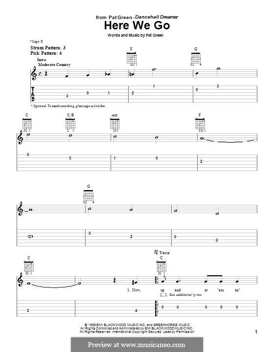 Here We Go by P. Green sheet music on MusicaNeo