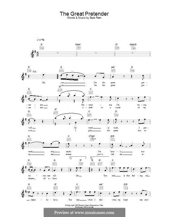 The Great Pretender (The Platters) by B. Ram sheet music on MusicaNeo