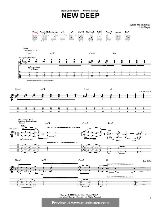 New Deep by J. Mayer sheet music on MusicaNeo