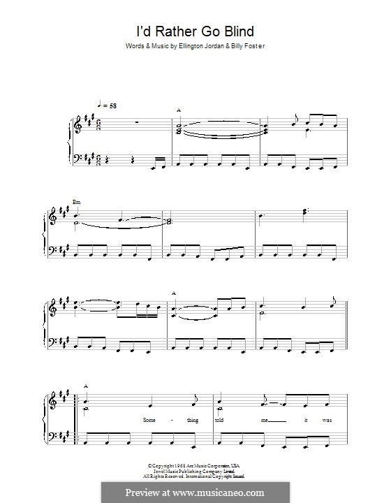 I'd Rather Go Blind (Etta James) von B. Foster, D. Foster, E. Jordan