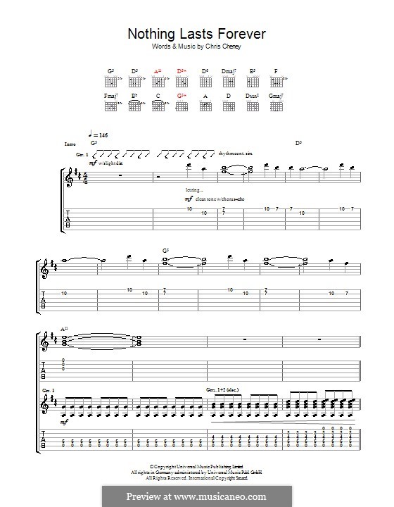 Nothing Lasts Forever (The Living End) von C. Cheney Noten auf MusicaNeo