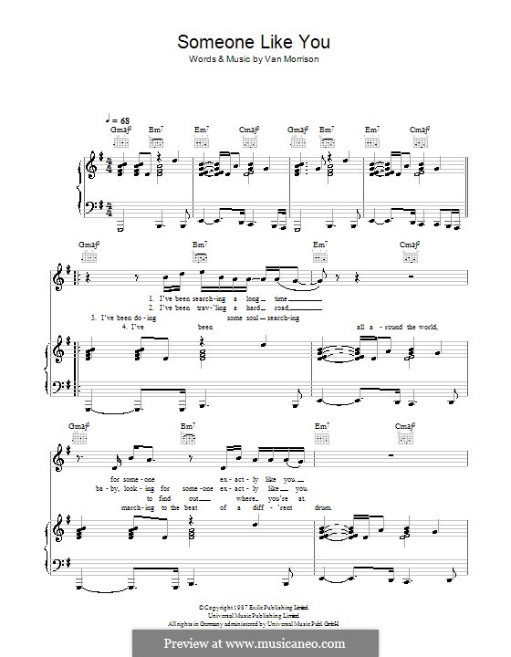 Someone Like You von V. Morrison Noten auf MusicaNeo