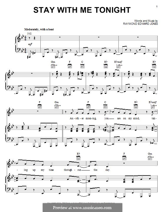Stay with Me Tonight (Jeffrey Osborne) von R.E. Jones Noten auf MusicaNeo