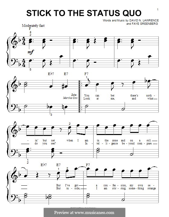 Stick to the Status Quo (High School Musical) von D.N. Lawrence, F