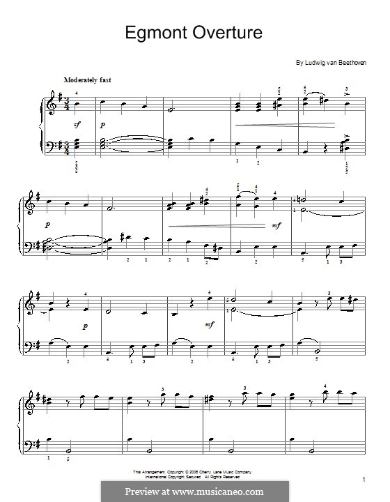 Egmont, Op.84 von L.v. Beethoven Noten auf MusicaNeo