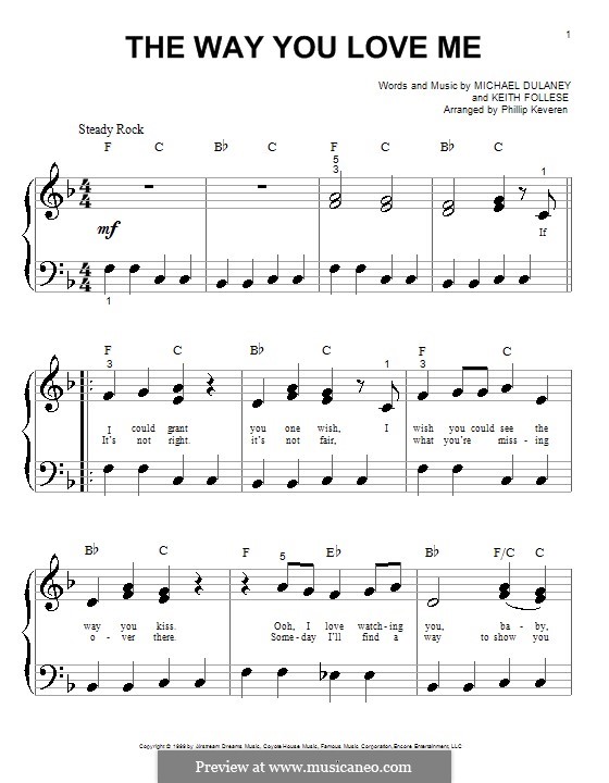 The Way You Love Me (Faith Hill) von K. Follese, M. Dulaney auf MusicaNeo