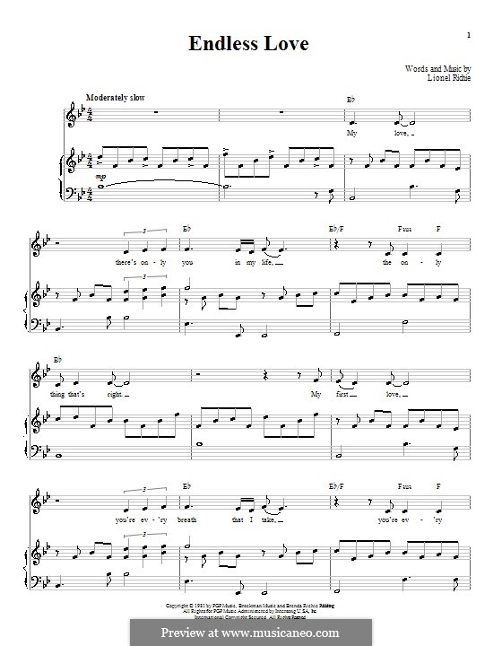Endless Love von L. Richie Noten auf MusicaNeo