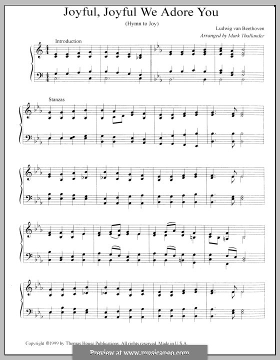 Ode an die Freude (Sinfonie Nr.9, Op.125) von L.v. Beethoven auf MusicaNeo