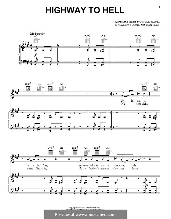 Highway to Hell (AC/DC) von A. Young, B. Scott, B. Johnson, M. Young