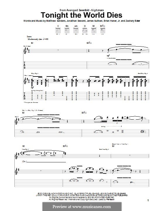 Tonight the World Dies (Avenged Sevenfold) von B. Haner Jr