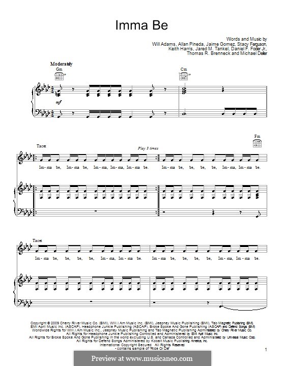 Imma Be (The Black Eyed Peas) von apl.de.ap, D.E. Foder Jr., J. Gomez