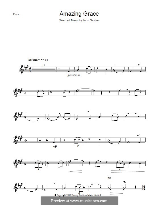 Amazing Grace (Printable Scores) von folklore Noten auf MusicaNeo